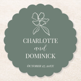 Bröllop-decor med minimal Blommigt för Grönt av sk Underlägg Papper