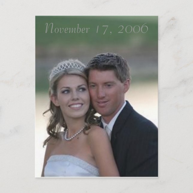 bröllop den 17 november 2006 vykort (Framsida)