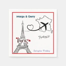 Bröllop destination i utlandet - Paris, Frankrike Pappersservett