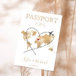 Bröllop Destinationspass Guld World Map Invita Inbjudan<br><div class="desc">Modern och Elegant World Map-inbjudan till Bröllop,  till exempel pass</div>