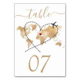 Bröllop Destinationspass World Map Italien Bord Bordsnummer