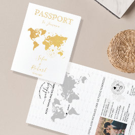 Bröllop Destinationspass World Map JAMAICA Inv. Folierat Kort