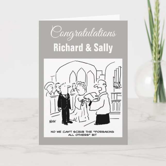 Bröllop. Det går inte att skaka för alla andra bit Kort (Framsida)