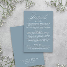 Bröllop Details Calligraphy Script Dusty Blue