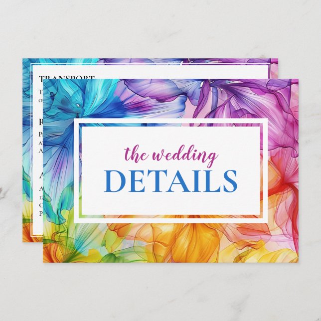 Bröllop DETAILS Etheral Bloom Tilläggskort (Fram/baksida)