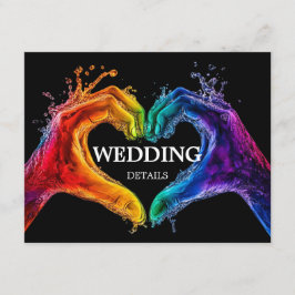 🌈 Bröllop DETAILS Hjärtat i Pridet bröllop Tilläggskort