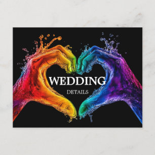 🌈 Bröllop DETAILS Hjärtat i Pridet bröllop Tilläggskort