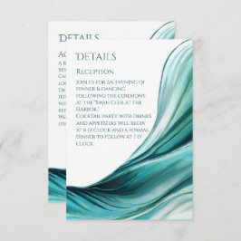 Bröllop Details-Modern Abstrakt Emerald Grönt- Tilläggskort