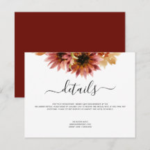 Bröllop Detaljer Solros Burgundy Land