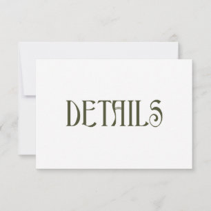 Bröllop-DETALJKort Blommigt Art nouveau OSA Kort