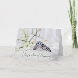 Bröllop Diamond och Flowers Kort