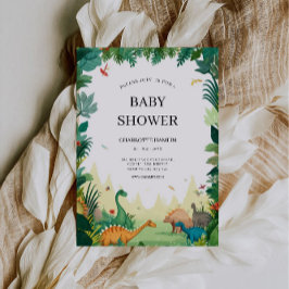 Bröllop Dinosaur Baby Shower Inbjudningar