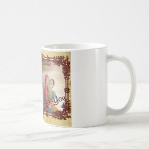 Bröllop Doll Porträtt Graphic Art-utskrift Kaffemugg