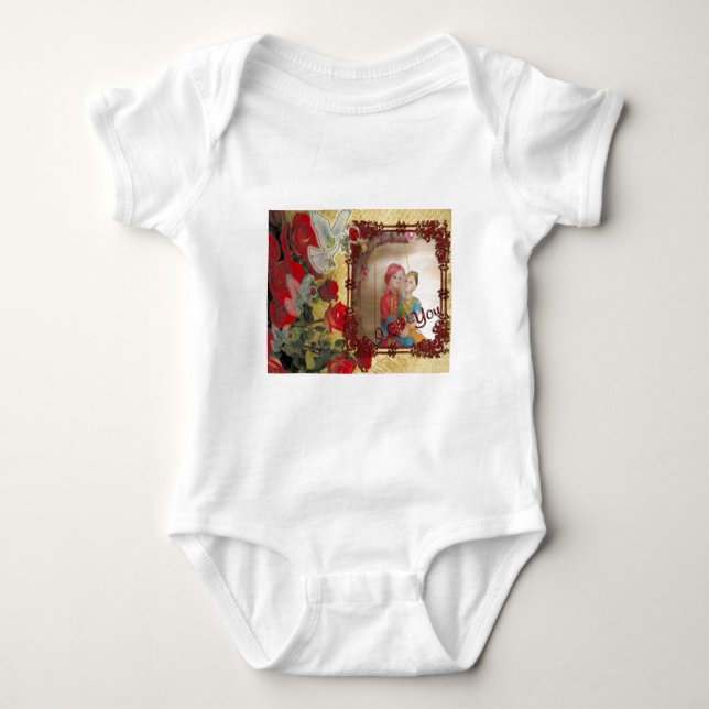 Bröllop Doll Porträtt Graphic Art-utskrift T-shirt (Framsida)