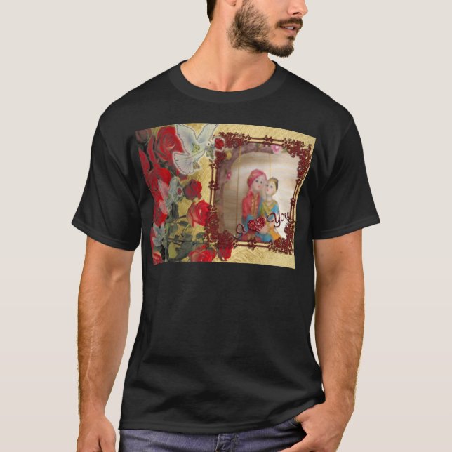 Bröllop Doll Porträtt Graphic Art-utskrift Tee (Framsida)