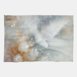 Bröllop Dove Blommigt Kitchen Towel Kökshandduk