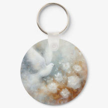 Bröllop Dove Blommigt Nyckelring