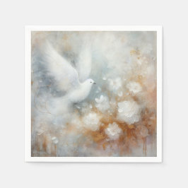 Bröllop Dove Blommigt Pappra blöjor Pappersservett