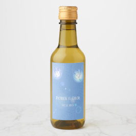 Bröllop Dove Blue Lighting Vinetikett