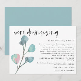 Bröllop Downsizing Script Modern Eukalyptus Meddelande