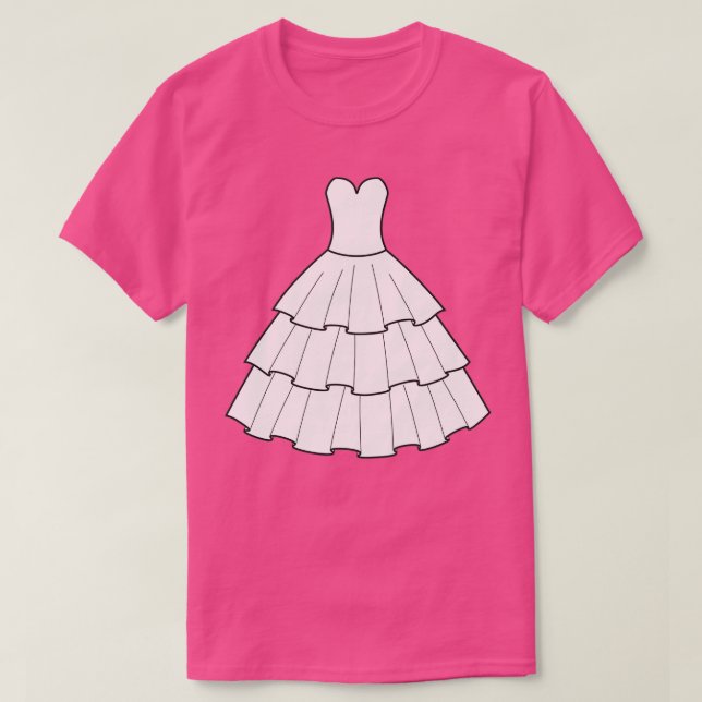 Bröllop Dress Bröllop Bachelorette Party T Shirt (Design framsida)