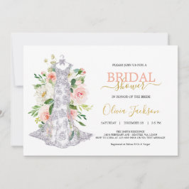 Bröllop Dress Inbjudningskort för möhippan