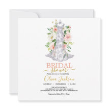 Bröllop Dress Inbjudningskort för möhippan