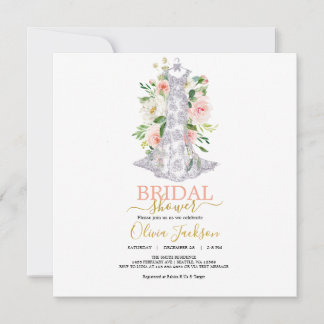 Bröllop Dress Inbjudningskort för möhippan