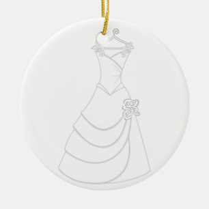 Bröllop Dress Julgransprydnad Keramik