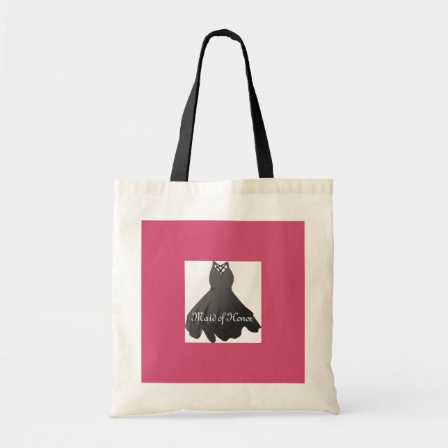 Bröllop Dress Maid of honor Tote Bag Gift Tygkasse (Framsidan)