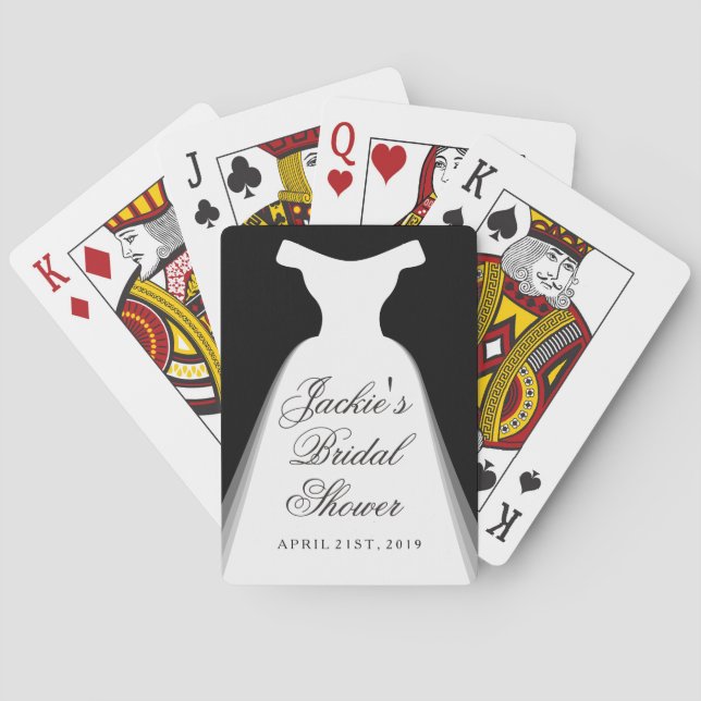 Bröllop Dress Möhippa Spelkort (Baksidan)