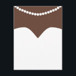 Bröllop Dress Pearl Necklace Brown Skin Möhippa Vykort<br><div class="desc">En minimalistisk,  modern och chic möhippa-,  brud- eller bröllop-produkt med bröllop klänning och pärlhalsband på brunt skinn.</div>