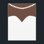Bröllop Dress Pearl Necklace Brown Skin Möhippa Vykort<br><div class="desc">En minimalistisk,  modern och chic möhippa-,  brud- eller bröllop-produkt med bröllop klänning och pärlhalsband på brunt skinn.</div>