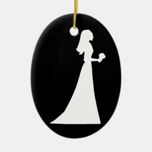 Bröllop Dress Personlig jul Ornament