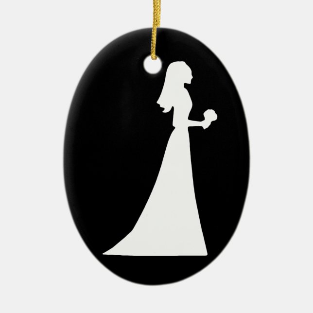 Bröllop Dress Personlig jul Ornament (Framsidan)