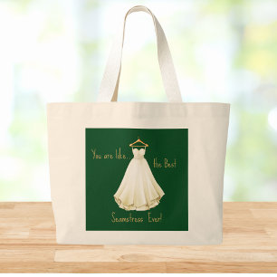 Bröllop Dress Seamstress Tote Jumbo Tygkasse