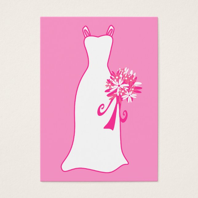 Bröllop Dress Visitkort (Framsidan)