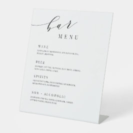 Bröllop Drink Menu Pub Reception Bord Sign J102