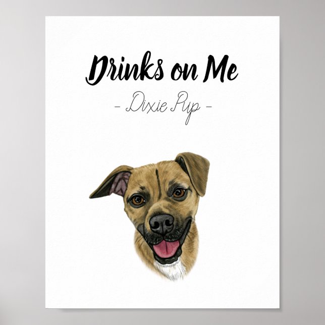 Bröllop Drink-tecken Poster (Framsidan)