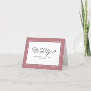 Bröllop Dusty Rose Modern Chic Ramar Tack Kort