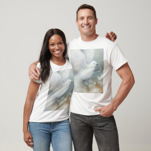 Bröllop Duva Blommig T-shirt Design