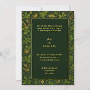 Bröllop Duvor På Blommande Vinranka Inbjudningar
