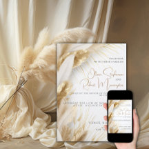Bröllop | Elegant Bohemian Guld Pampas