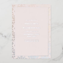 Bröllop Elegant Damask Silver Kräm Födelsedatum