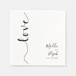 Bröllop, Elegant, Enkel, Typografi, Handskrift, Pappersservett