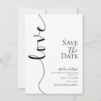 Bröllop, Elegant, Enkel, Typografi, Skrift, Spara Datumet