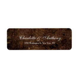 Bröllop Elegant Kreativ Brown Minimalist Returadress Etikett