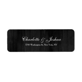 Bröllop Elegant Kreativ Grått Wood minimalist Returadress Etikett