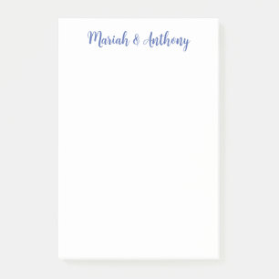 Bröllop Elegant Kreativ Klassiskt blåvitt Post-it Block