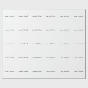 Bröllop Elegant minimalistisk kalligrafi svart vit Presentpapper